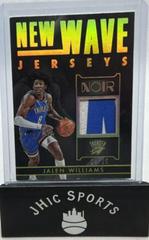 Jalen Williams [Prime] #NWJ-JLW Basketball Cards 2022 Panini Noir New Wave Jerseys Prices
