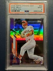 Mike Trout [Purple Foil] Baseball Cards 2020 Topps Opening Day Prices