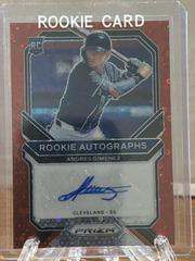 Andres Gimenez [Red Donut Circles Prizm] #RA-AG Baseball Cards 2021 Panini Prizm Rookie Autographs Prices