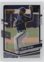 Abner Uribe [Blue] #9 Baseball Cards 2023 Panini Chronicles Clearly Donruss Prices
