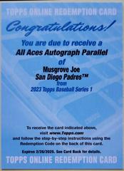 Joe Musgrove Baseball Cards 2023 Topps All Aces Autographs Prices