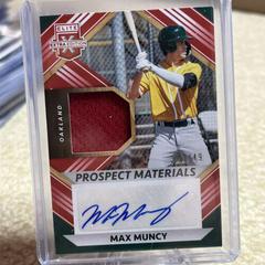 Max Muncy [Red] Baseball Cards 2022 Panini Elite Extra Edition Prospect Materials Signatures Prices