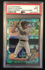Marco Luciano [Aqua Shimmer] #BCP-82 Baseball Cards 2019 Bowman Chrome Prospects Prices