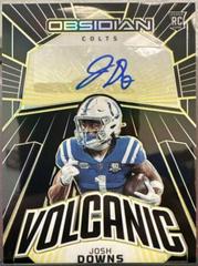 Josh Downs [Electric Etch Yellow] #14 Football Cards 2023 Panini Obsidian Volcanic Signature Prices