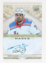 Ryan Reaves [Gold] #MM-RR Hockey Cards 2021 Upper Deck Ovation UD Glass Magnifying Marks Autographs Prices