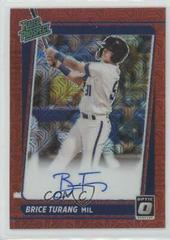 Brice Turang [Red Mojo] Baseball Cards 2021 Panini Donruss Optic Rated Prospect Signatures Prices