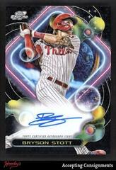 Bryson Stott [Black Eclipse] #CCA-BS Baseball Cards 2023 Topps Cosmic Chrome Autographs Prices