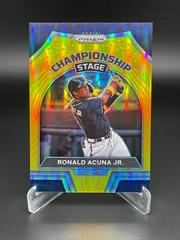 Ronald Acuna Jr. [Gold Prizm] #CS-1 Baseball Cards 2022 Panini Prizm Championship Stage Prices