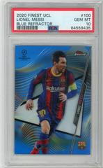 Lionel Messi [Blue Refractor] Soccer Cards 2020 Topps Finest UEFA Champions League Prices