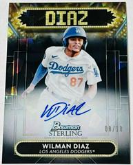 Wilman Diaz [Black Atomic] #SSA-WD Baseball Cards 2022 Bowman Sterling Signage Autographs Prices