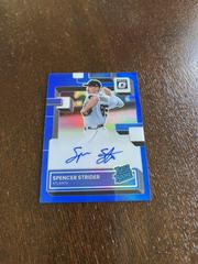 Spencer Strider [Blue] Baseball Cards 2022 Panini Donruss Optic Rated Rookie Signatures Prices