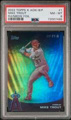 Mike Trout [Rainbow Foil] #1 Baseball Cards 2022 Topps X Steve Aoki Prices