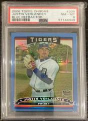 Justin Verlander [Blue Refractor] Baseball Cards 2006 Topps Chrome Prices