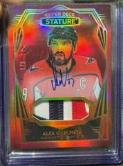 Alex Ovechkin [Design Variant Autograph Patch Red] #93 Hockey Cards 2022 Upper Deck Stature Prices