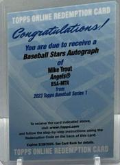 Mike Trout #BSA-MTR Baseball Cards 2023 Topps Series 1 Stars Autographs Prices