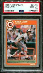 Fred Lynn #U-75 Baseball Cards 1985 Fleer Update Prices