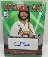 Alec Burleson [Green] #OAA-AB Baseball Cards 2023 Topps Big League Opening Act Autographs Prices