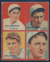 Bridges, Cochrane [Gehringer, Rogell] Baseball Cards 1935 Goudey 4 in 1 Prices