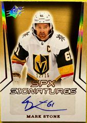 Mark Stone [Gold] Hockey Cards 2021 SPx Signatures Prices
