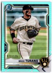 Brice Turang [Aqua Refractor] #BCP-10 Baseball Cards 2021 Bowman Chrome Prospects Prices