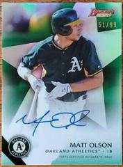 Matt Olson [Green Refractor] #MO Baseball Cards 2015 Bowman's Best of Autographs Prices