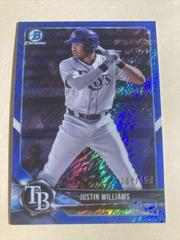 Justin Williams [Blue Shimmer Refractor] #BCP-10 Baseball Cards 2018 Bowman Chrome Prospects Prices