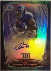 Andre Williams [Bubbles] #AW Football Cards 2014 Bowman Chrome Rookie Refractor Autographs Prices