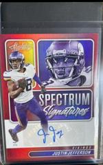 Justin Jefferson [Red] #SPEC-JJ Football Cards 2022 Panini Absolute Spectrum Signatures Prices