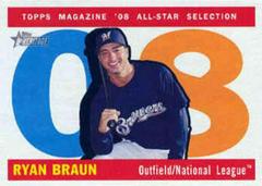 Ryan Braun #490 Baseball Cards 2009 Topps Heritage Prices