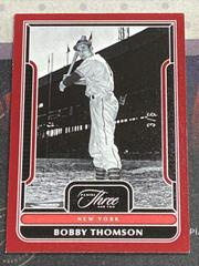 Bobby Thomson [Red] #11 Baseball Cards 2023 Panini Three and Two Prices