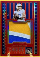 Justin Herbert [Ruby] #CHM-1 Football Cards 2022 Panini Encased Choice Materials Prices