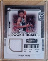 Joshua Primo #RTS-JPR Basketball Cards 2021 Panini Contenders Rookie Ticket Swatches Prices