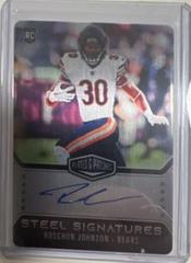 Roschon Johnson #RSSRJO Football Cards 2023 Panini Plates and Patches Rookie Steel Signatures Prices