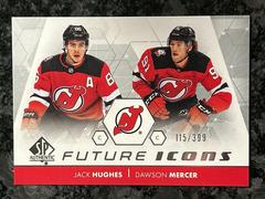 Jack Hughes, Dawson Mercer Hockey Cards 2022 SP Authentic Future Icons Prices
