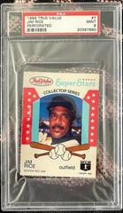 Jim Rice #7 Baseball Cards 1986 True Value Perforated Prices