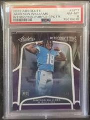 Jameson Williams [Spectrum Purple] #INT-7 Football Cards 2022 Panini Absolute Introductions Prices