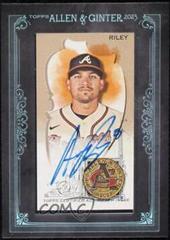 Austin Riley [Black] #MA-AR Baseball Cards 2023 Topps Allen & Ginter Mini Framed Autographs Prices