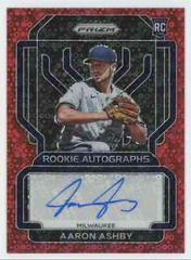Aaron Ashby [Red Donut Circles Prizm] #RA-AS Baseball Cards 2022 Panini Prizm Rookie Autographs Prices