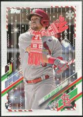 Dylan Carlson [Scarf SP] Baseball Cards 2021 Topps Holiday Mega Box Prices