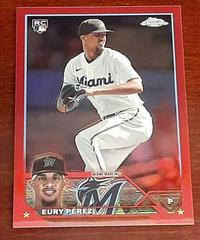 Eury Perez [Red] #USC175 Baseball Cards 2023 Topps Chrome Update Prices