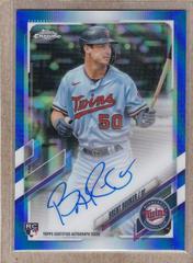 Brent Rooker [Blue Refractor] #RA-BR Baseball Cards 2021 Topps Chrome Rookie Autographs Prices