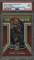 Trae Young [Gold] Basketball Cards 2019 Panini Contenders Optic Playing the Numbers Game Prices