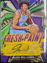 Jalen Williams [Violet] #FP-JWO Basketball Cards 2022 Panini Court Kings Fresh Paint Autographs Prices