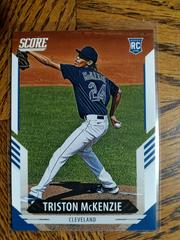 Triston McKenzie #8 Baseball Cards 2021 Panini Chronicles Score Prices