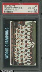 World Champions Orioles #1 Baseball Cards 1971 Topps Prices