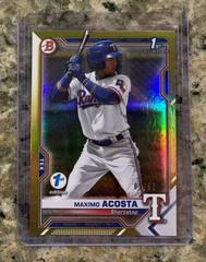 Maximo Acosta [Gold Foil] #BFE-7 Baseball Cards 2021 Bowman 1st Edition Prices