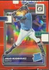 Julio Rodriguez [Red] #97 Baseball Cards 2022 Panini Donruss Optic Prices