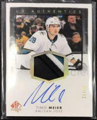 Timo Meier Hockey Cards 2022 SP Authentic UD Autographs Patch Prices