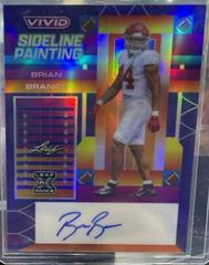 Brian Branch [Prismatic Navy Blue] #SP-BB1 Football Cards 2023 Leaf Vivid Autographs Sideline Painting Prices