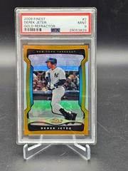 Derek Jeter [Gold Refractor] #2 Baseball Cards 2009 Finest Prices